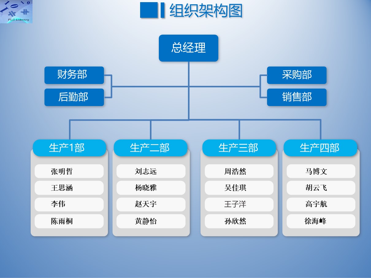 Company organization chart